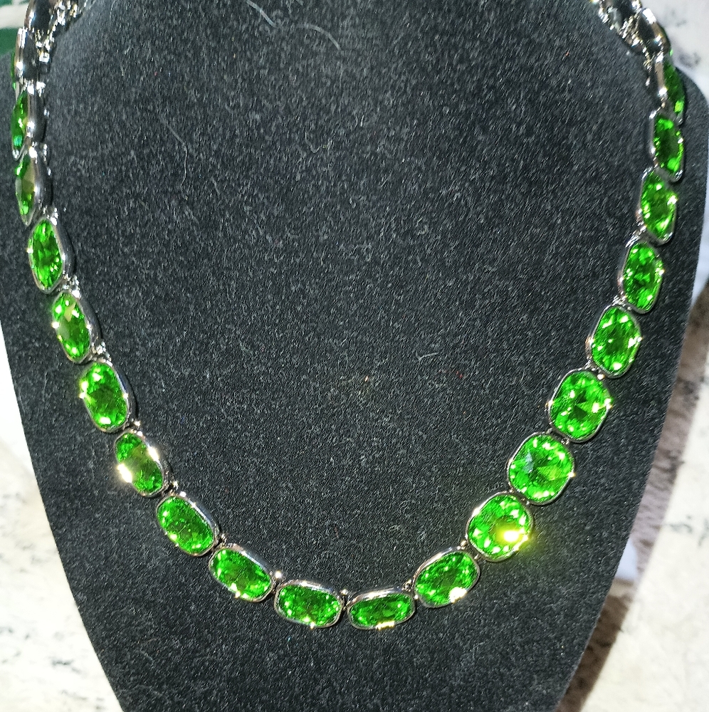 Elegant Green Gemstone Necklace